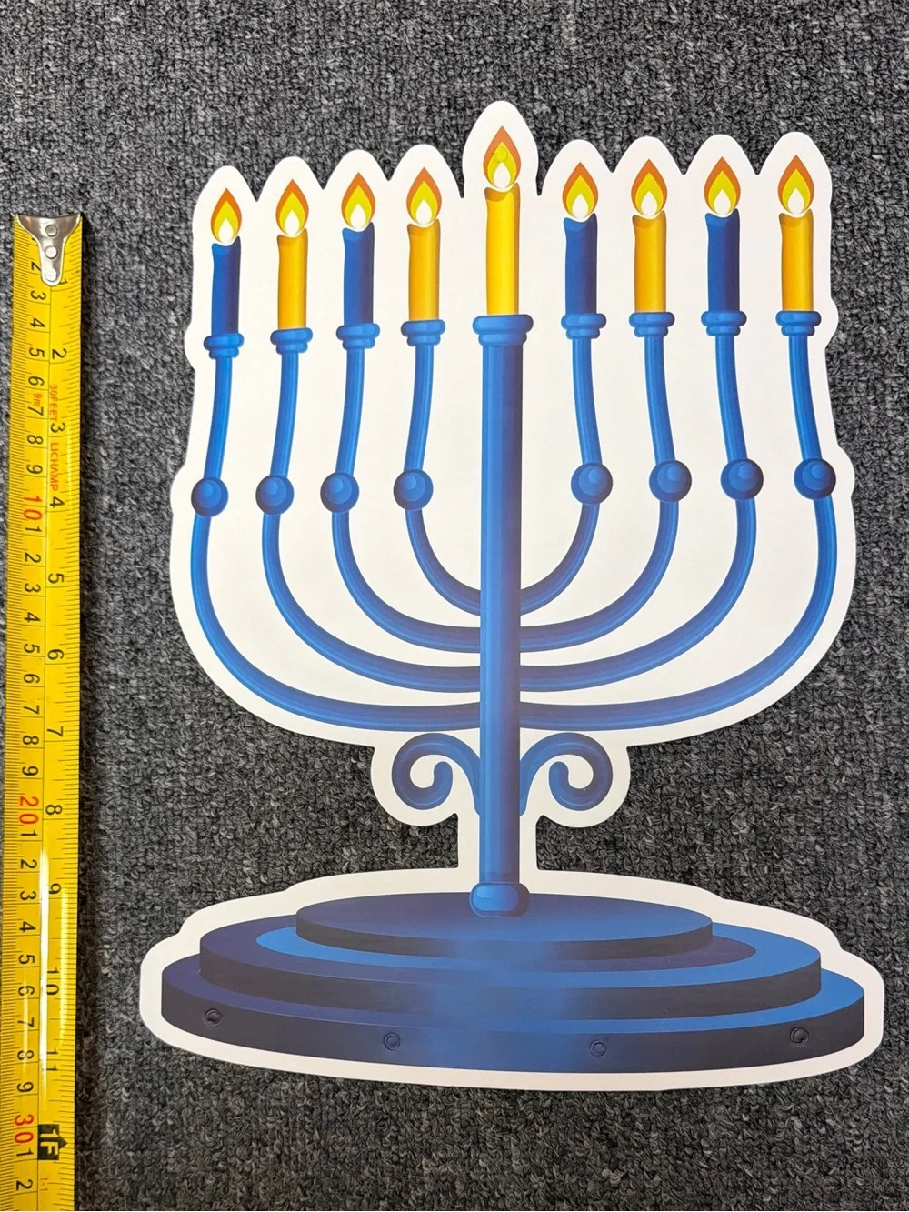 Hanukkah lot of 7, Blue Menorah Cutouts – Holiday Party Decorations